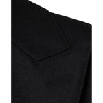 Dolce & Gabbana Black Wool Double Breasted Men Coat Jacket JKT4157-50