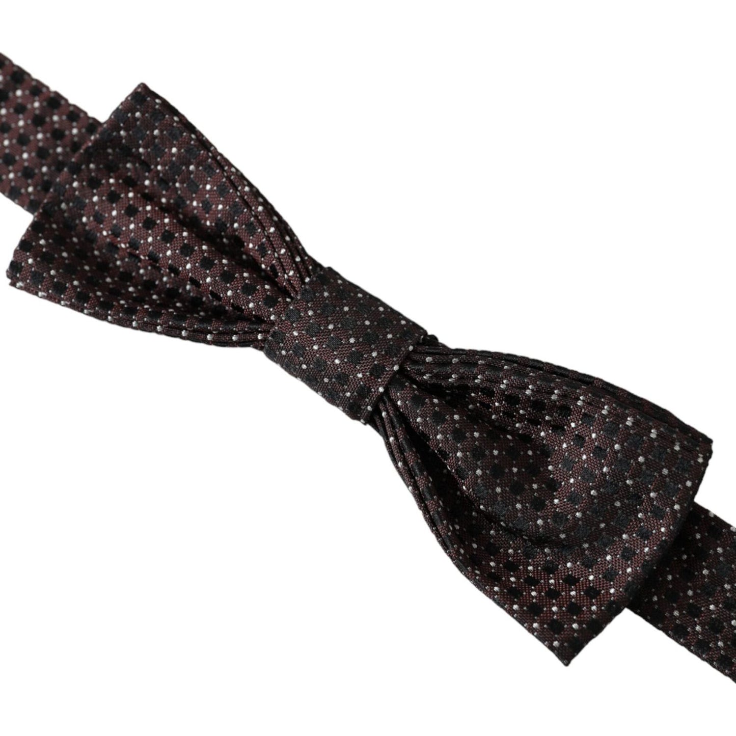 Dolce & Gabbana Brown Fantasy Silk Adjustable Neck Men Papillon Bow Tie FT3899