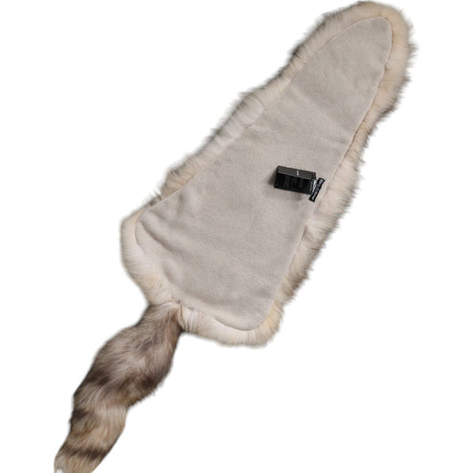 Dolce & Gabbana Brown Frost Fox Fur Neck Warmer Winter Scarf MS7128