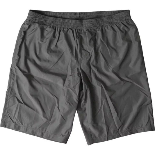 Dolce & Gabbana Dark Gray Polyester Beachwear Shorts Swimwear Men PAN75503-7