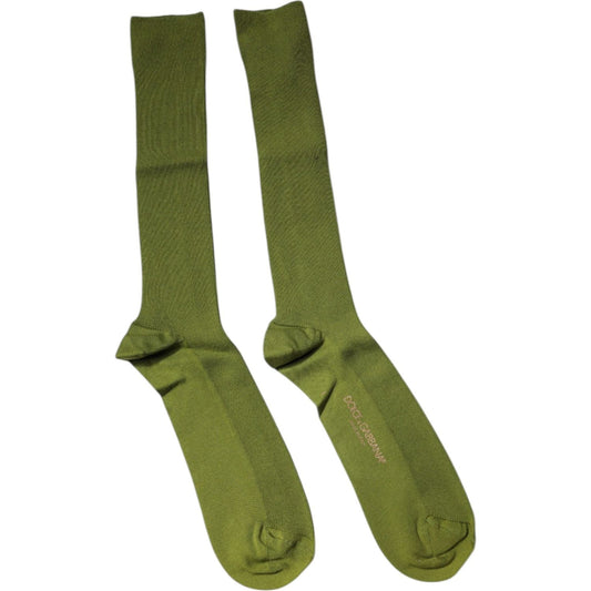 Dolce & Gabbana Dolce & Gabbana Green Cotton Logo Over The Calf Socks SCS2231-L 1728,67345645728,Accessories,Dolce & Gabbana,Green,L,Material: 100% Cotton,Men,Men - Accessories,New with tags,Socks - Men - Accessories
