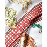 Dolce & Gabbana Multicolor Bread Print Collared Blouse Top TSH86545-44