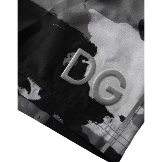 Dolce & Gabbana Multicolor Camouflage DG Logo Beachwear Shorts Swimwear PAN75509-3