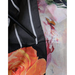 Dolce & Gabbana Multicolor Patchwork Silk Collared Blouse Top TSH86541-40