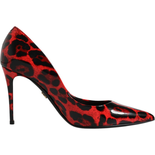Dolce & Gabbana Dolce & Gabbana Red Leopard Leather Stiletto High Heels Pumps Shoes LA12022-36.5 1728,67345645728,Dolce & Gabbana,EU36.5/US6,Material: 100% Calf Leather,Preowned / Defect,Pumps - Women - Shoes,Red,Shoes,Women,Women - Shoes
