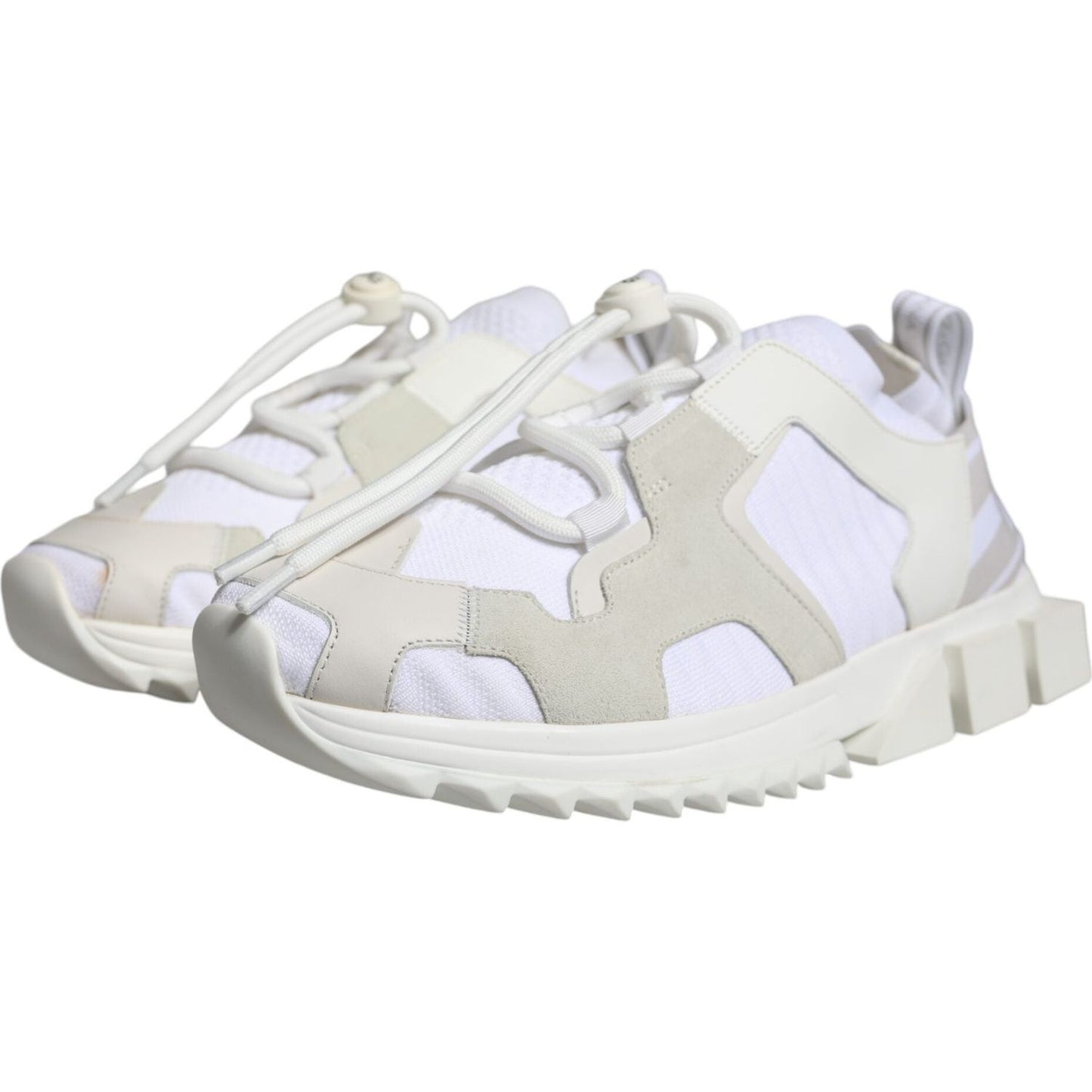 Dolce & Gabbana White Mesh Sorrento Trekking Sneakers Shoes MV6177-42