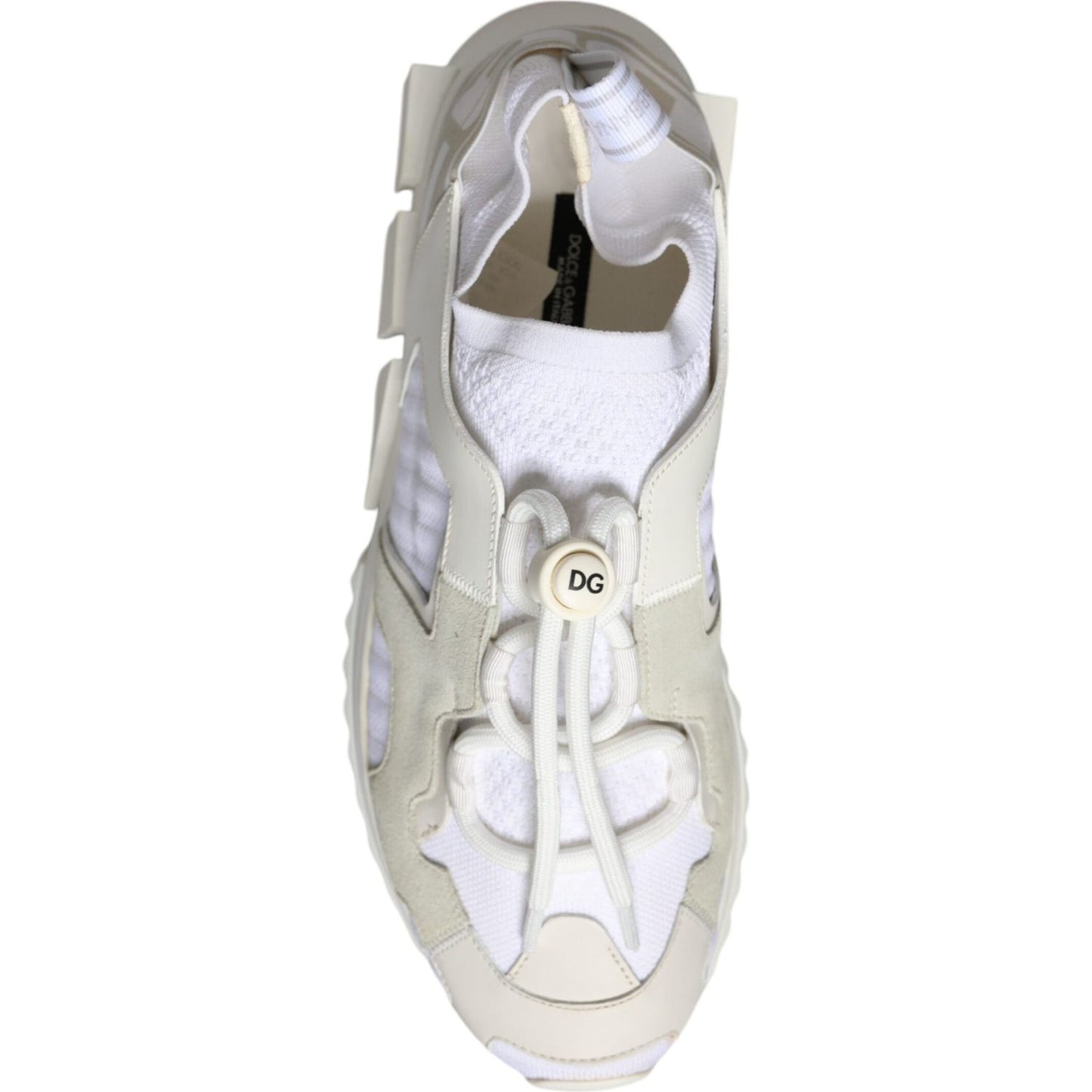 Dolce & Gabbana White Mesh Sorrento Trekking Sneakers Shoes MV6177-42