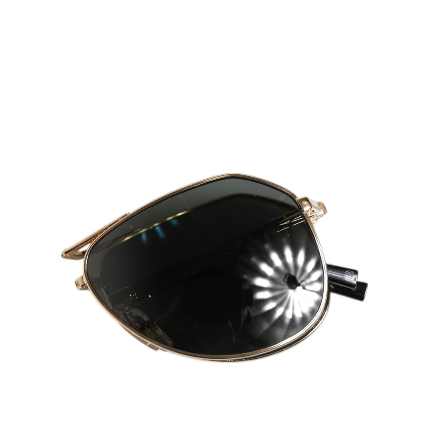 Dolce & Gabbana Gold DG2106K Pilot Frame Tinted Lens Polarized Sunglasses