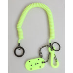 Dolce & Gabbana Green Springy Key Holder DG Logo Men's Keychain Keyring with logo details and metal hardware