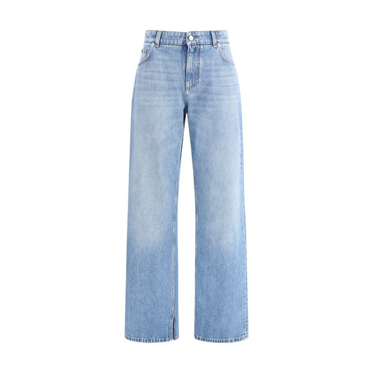 Dolce & Gabbana Light Blue Cotton Straight-Leg Jeans