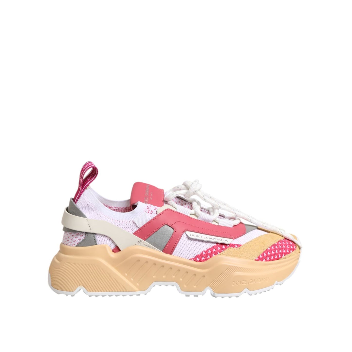 Dolce & Gabbana Multicolor Leather Daymaster Low Top Sneakers Shoes with chunky rubber sole and lace-up closure