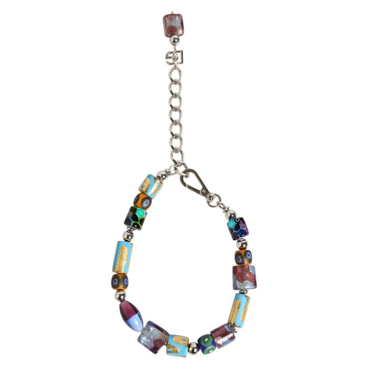 Dolce & Gabbana Multicolor Murano Glass Beads Brass Zamak Necklace