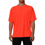 Dolce & Gabbana Neon Orange Polyester Men Crew Neck T-shirt, short sleeves, vibrant color, modeled for stylish casual wear