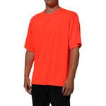 Dolce & Gabbana Neon Orange Polyester Men Crew Neck T-shirt with short sleeves, showcasing vibrant color and modern design.