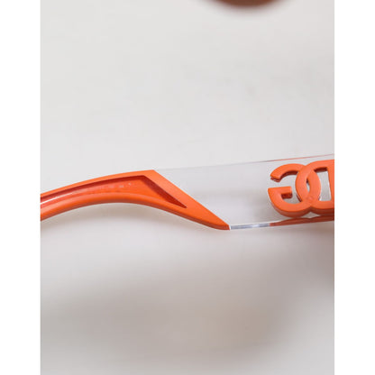 Dolce & Gabbana Orange Reborn To Live Oval Frame Logo Eyewear Sunglasses