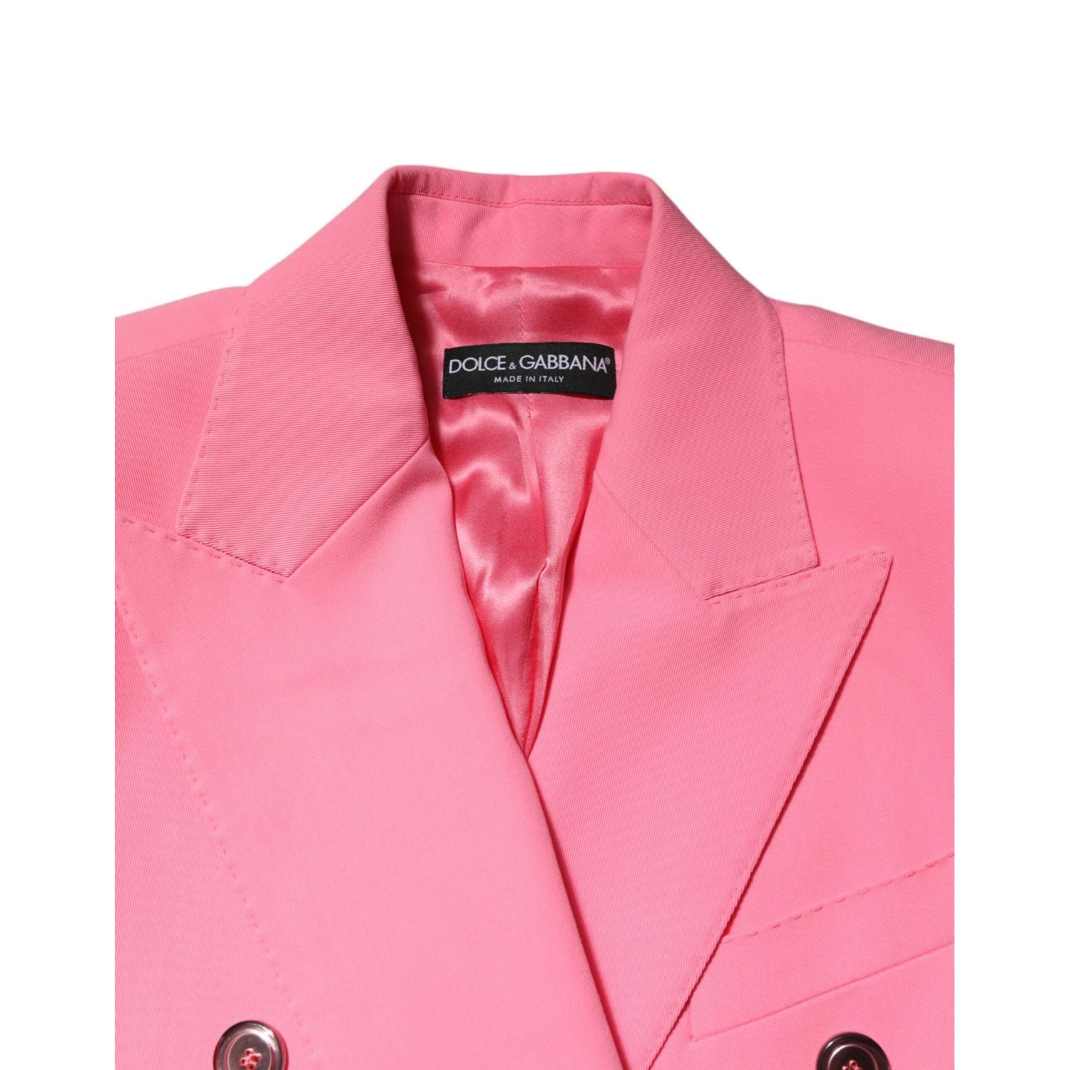 Dolce & Gabbana Pink Double Breasted Women Coat Jacket
