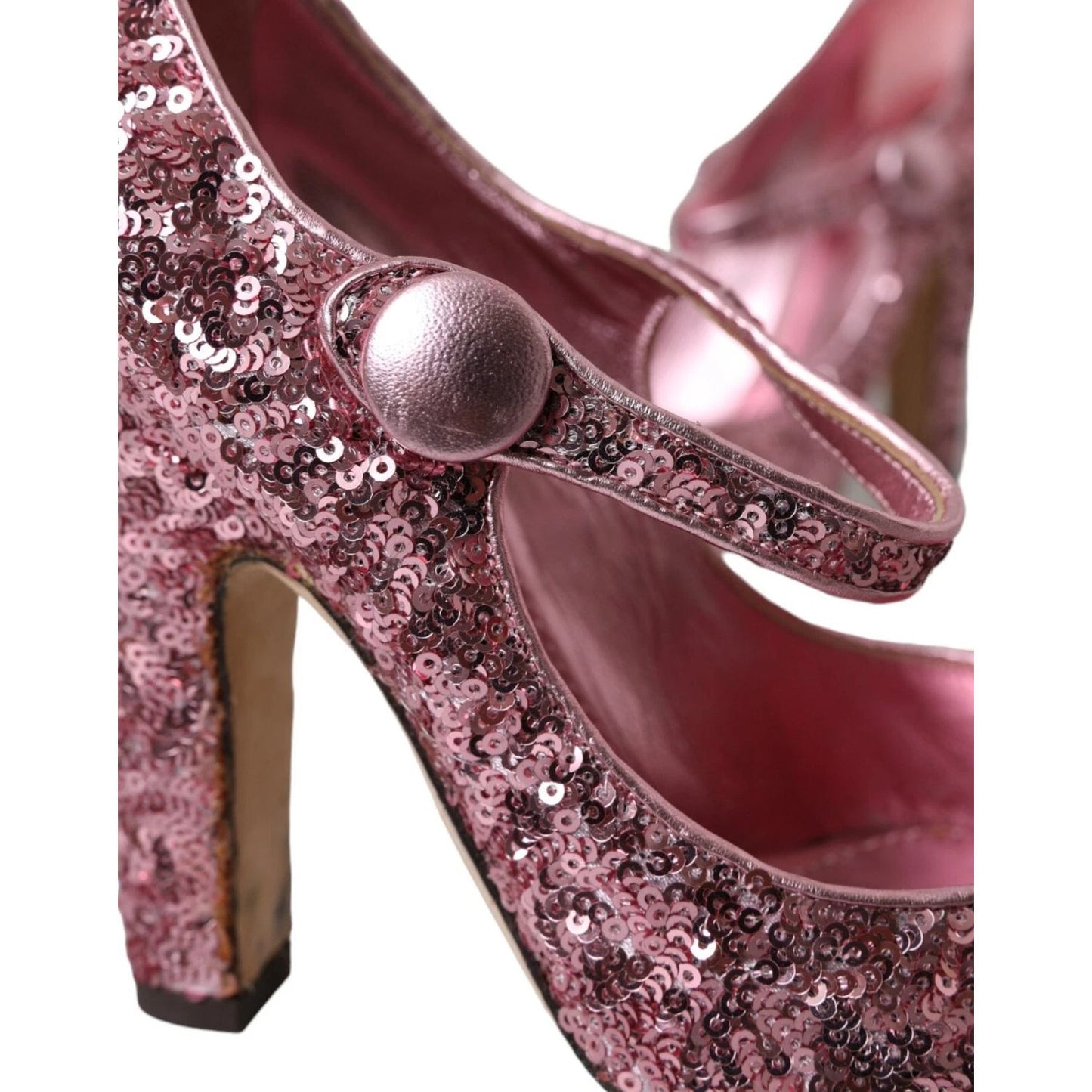 Dolce & Gabbana Pink Sequin Mary Jane Pumps High Heels Shoes, luxurious design with sparkling details and exquisite craftsmanship.