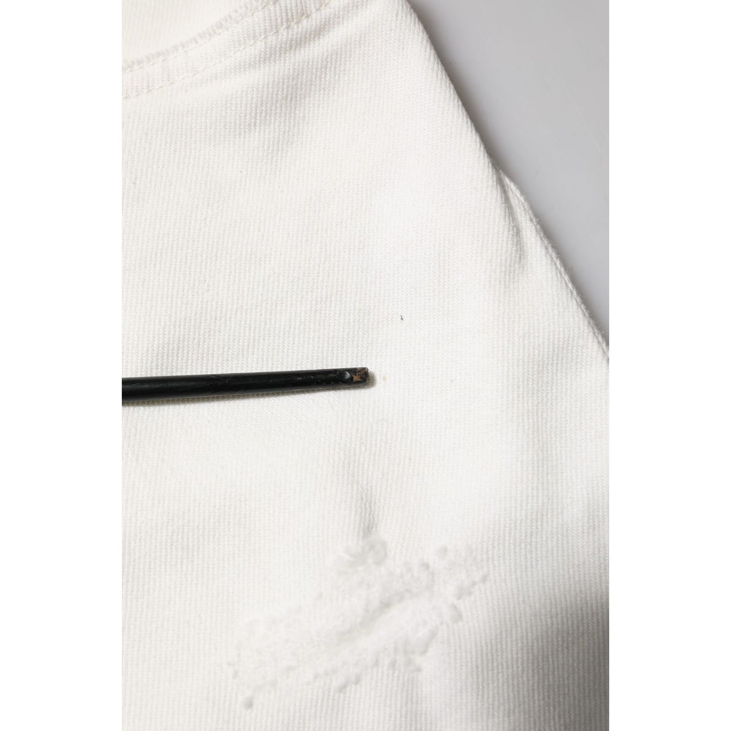 Dolce & Gabbana White Cotton Loose Men Denim Jeans