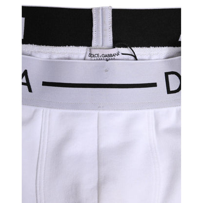 Dolce & Gabbana White Cotton Stretch Regular Boxer Underwear