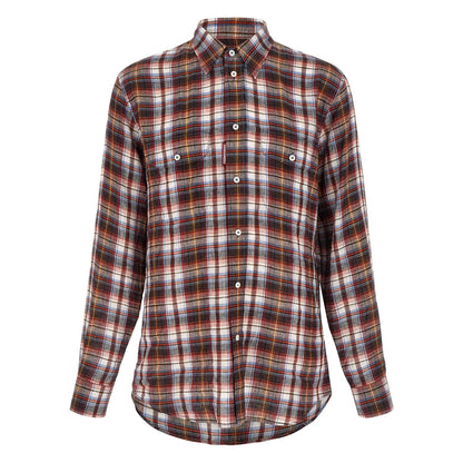 Dsquared² Multicolor Linen Blouse