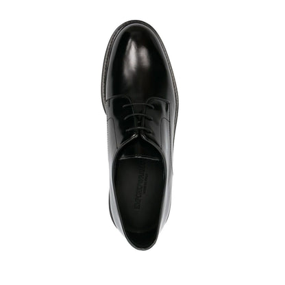 EMPORIO ARMANI EXCLUSIVE Derby shoes in buffed leather Boots