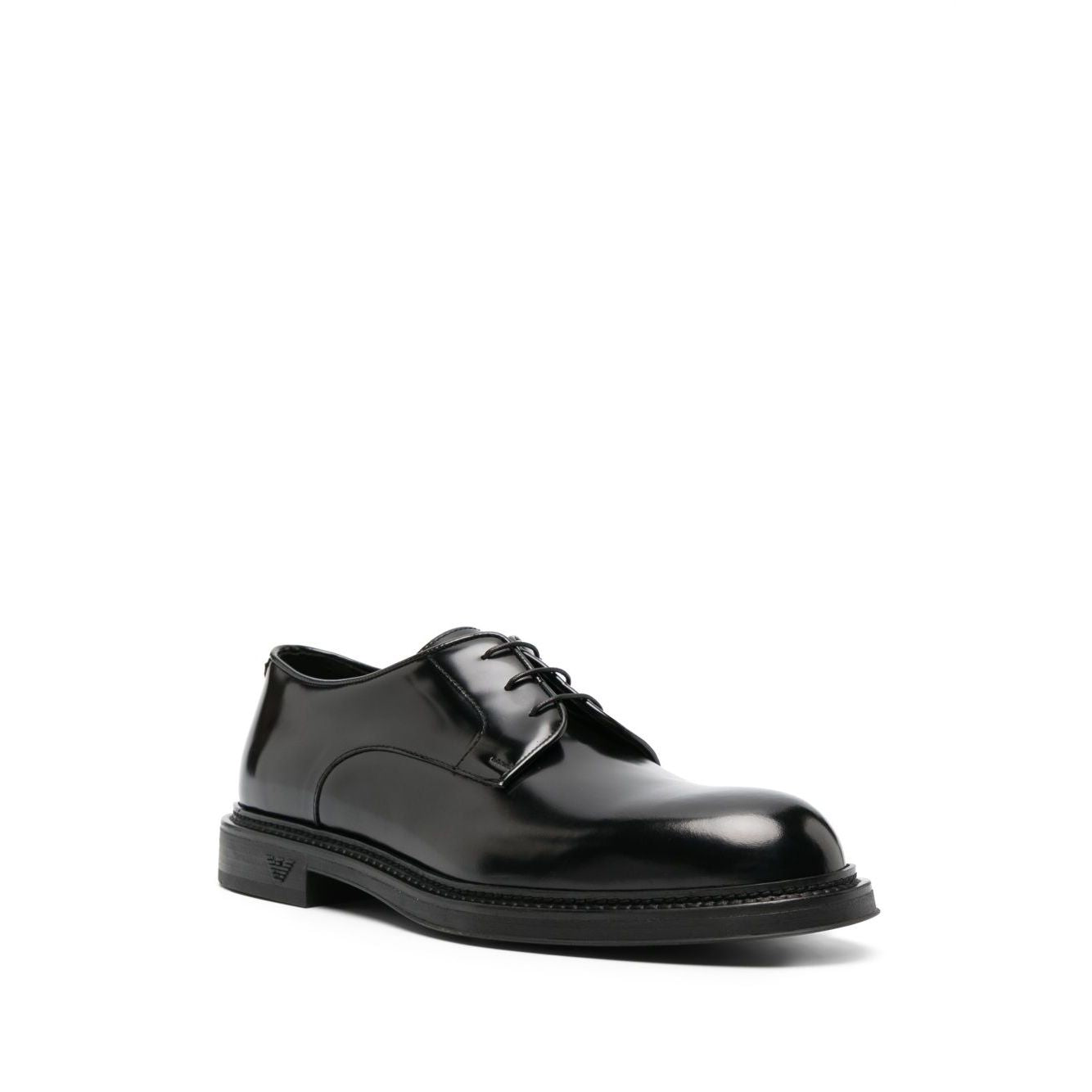 EMPORIO ARMANI EXCLUSIVE Derby shoes in buffed leather Boots