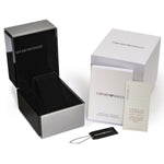 Official box of EMPORIO ARMANI MOD. AR11339 wristwatch with warranty and authenticity certificate.