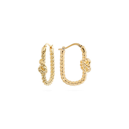 ETRUSCA JEWELS JEWELRY Mod. WSET00731.YG gold twisted hoop earrings