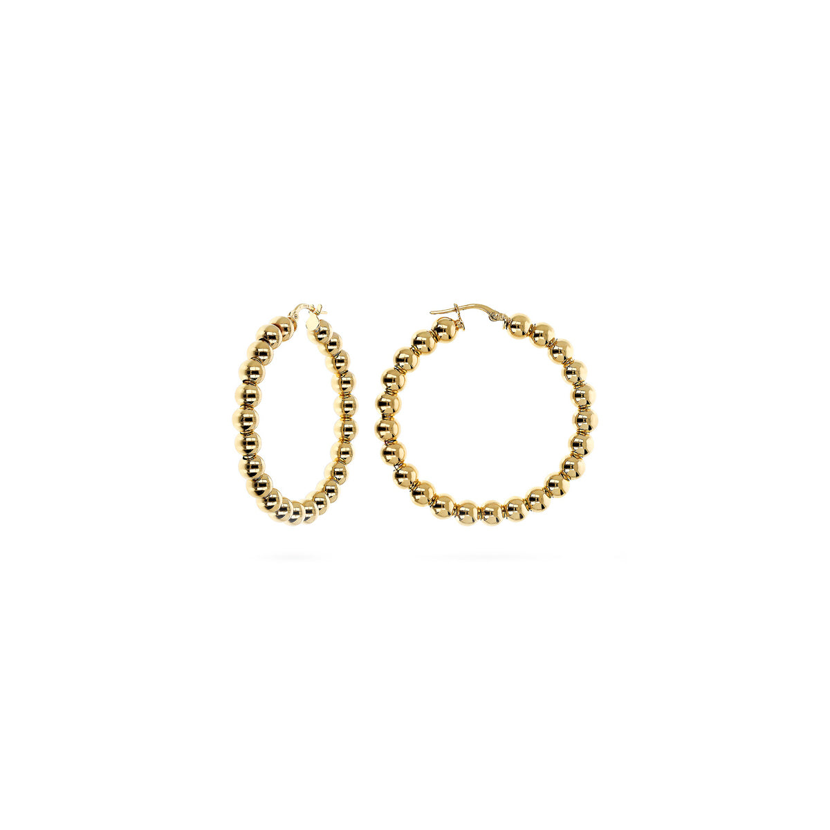 ETRUSCA JEWELS JEWELRY Mod. WSET00808.YG gold hoop earrings on white background