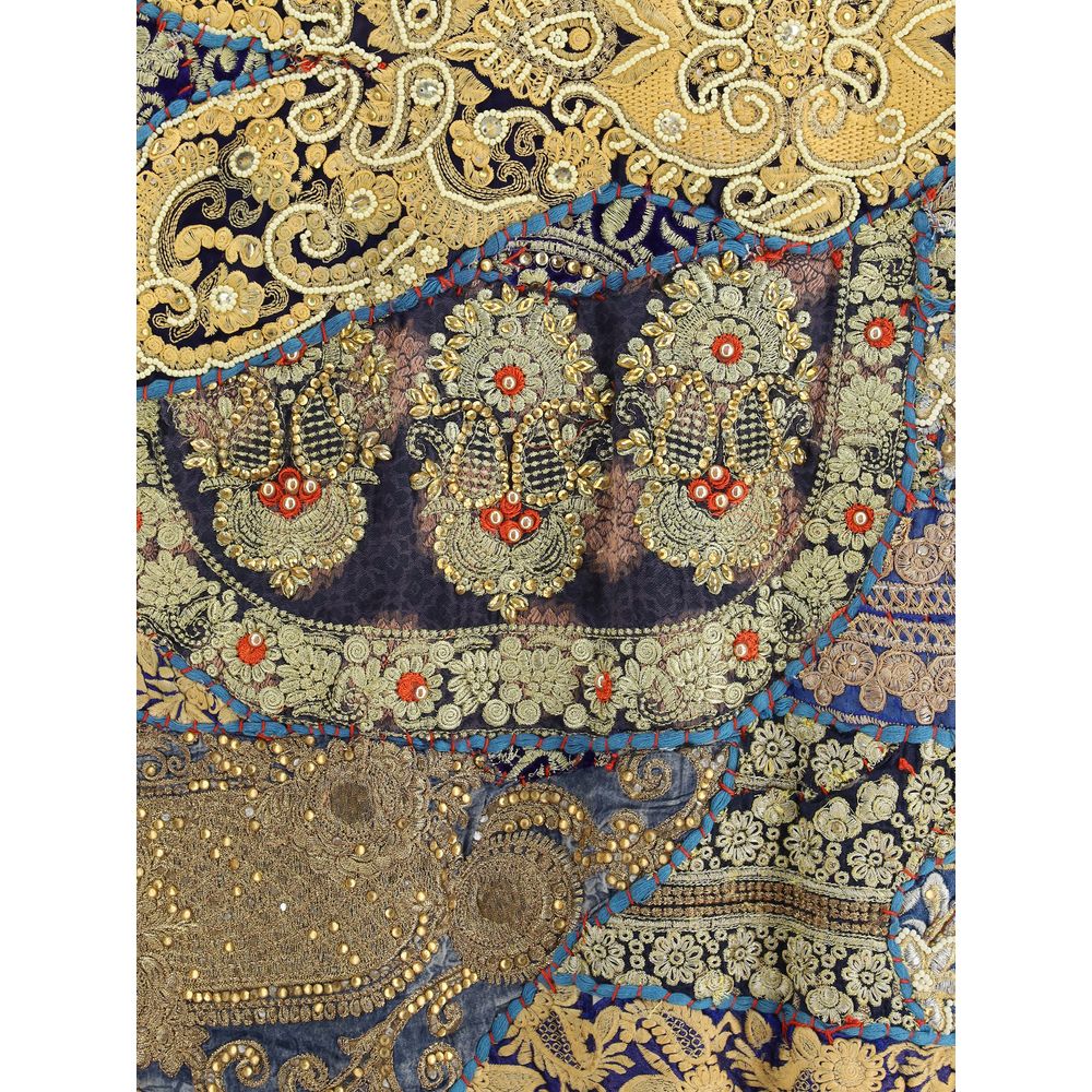 Ella Multicolor Cotton Clothing with intricate patchwork and embroidery showcasing textile artistry and contemporary design.