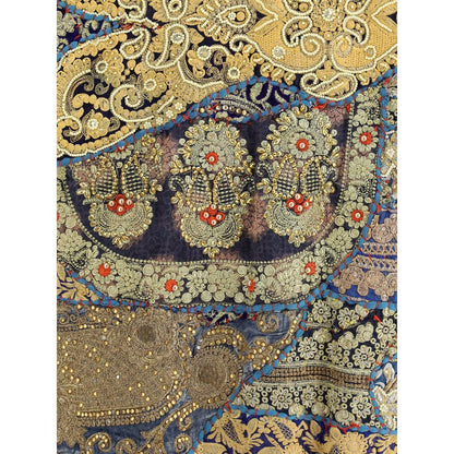 Ella Multicolor Cotton Clothing with intricate patchwork and embroidery showcasing textile artistry and contemporary design.