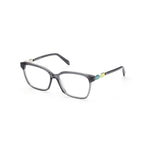 Emilio Pucci Gray Acetate Frames with emerald accents, model EP5185-55020, measures 55/15/140mm, chic women's eyewear.