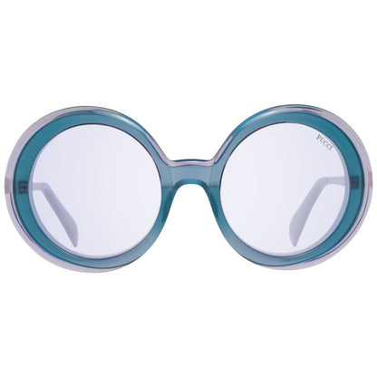 Emilio Pucci Turquoise Metal & Plastic Sunglasses