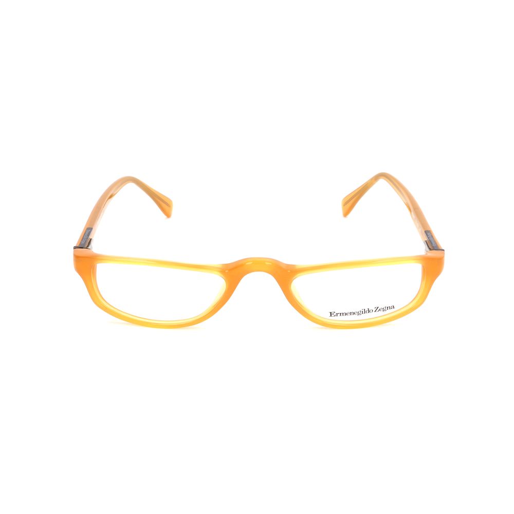 Ermenegildo Zegna Yellow Plastic Frames, stylish unisex glasses with 50/22/145mm dimensions, made from durable yellow plastic.