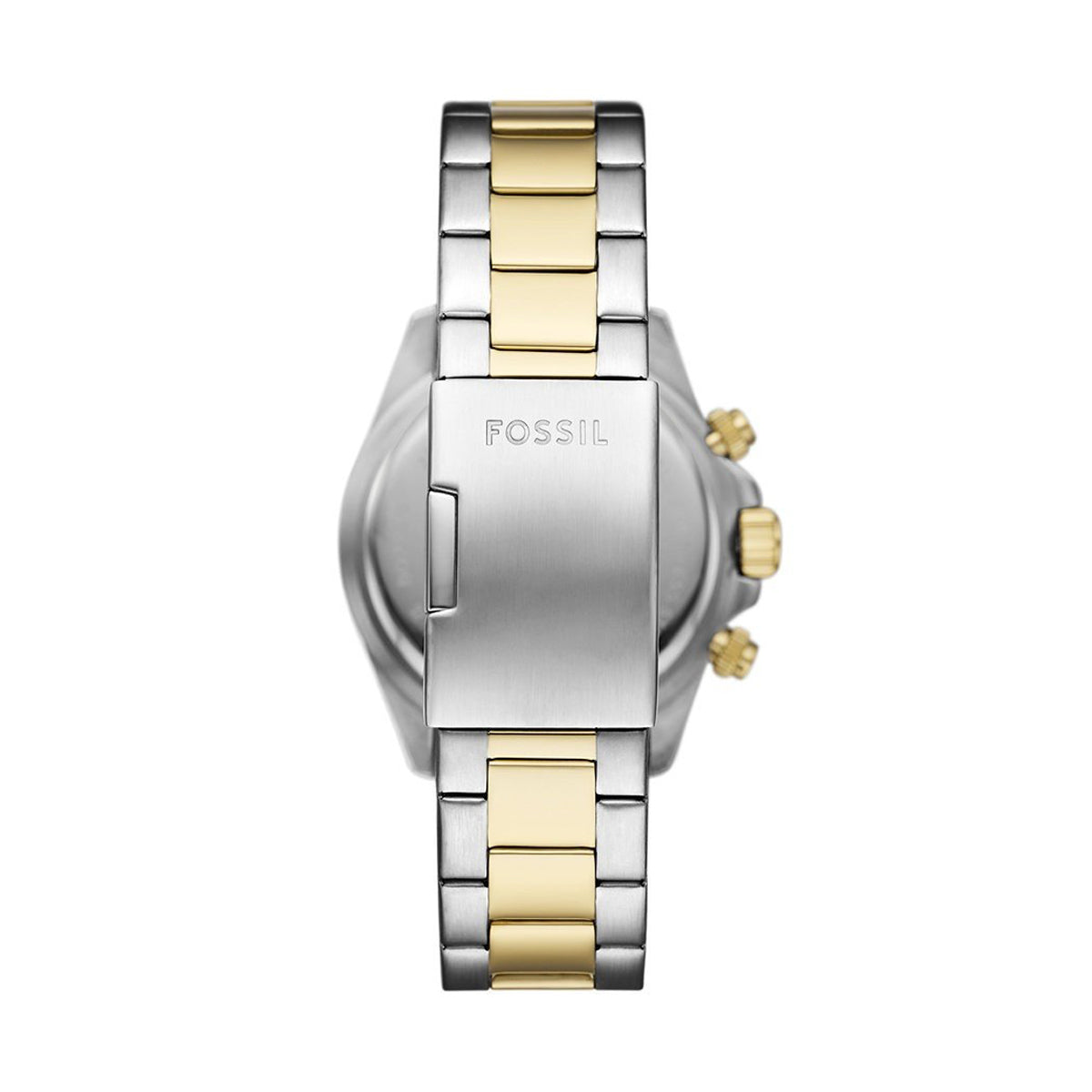 Back view of FOSSIL WATCHES Mod. FS6126 showing silver and gold watch strap.