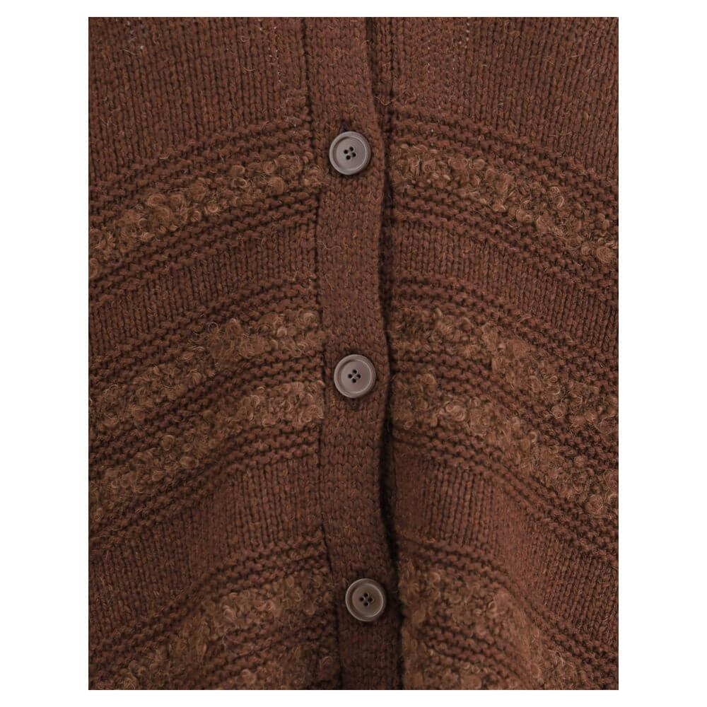 Fabiana Filippi Brown Camel Hair Cardigan