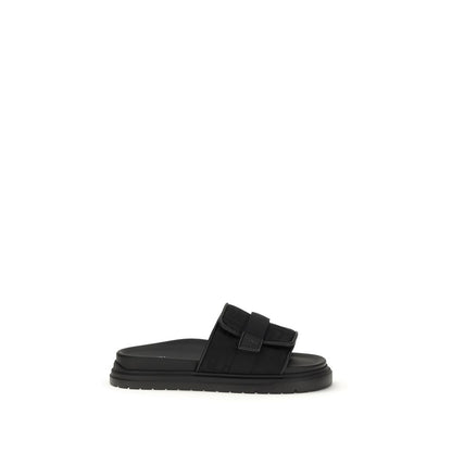 Fendi Black Polyamide Sandals 1728,72470364320,Black,EU39/US6,EU40/US7,Fendi,Men,New with tags,Sandals - Shoes,Shoes