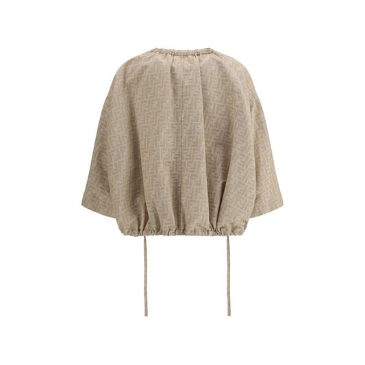 Fendi Oversize chambray Jacket 1728,72470364320,Beige,Clothing,Fendi,IT38 | S,IT40 | M,Jackets & Coats - Women - Clothing,New with tags,Women,Women - Clothing Fendi FE-FLF825ASMFF1SAZ-IT38 | S