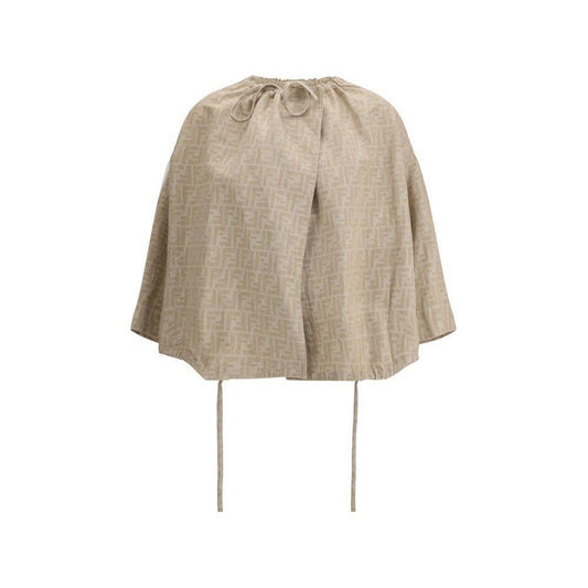Fendi Oversize chambray Jacket 1728,72470364320,Beige,Clothing,Fendi,IT38 | S,IT40 | M,Jackets & Coats - Women - Clothing,New with tags,Women,Women - Clothing Fendi FE-FLF825ASMFF1SAZ-IT38 | S