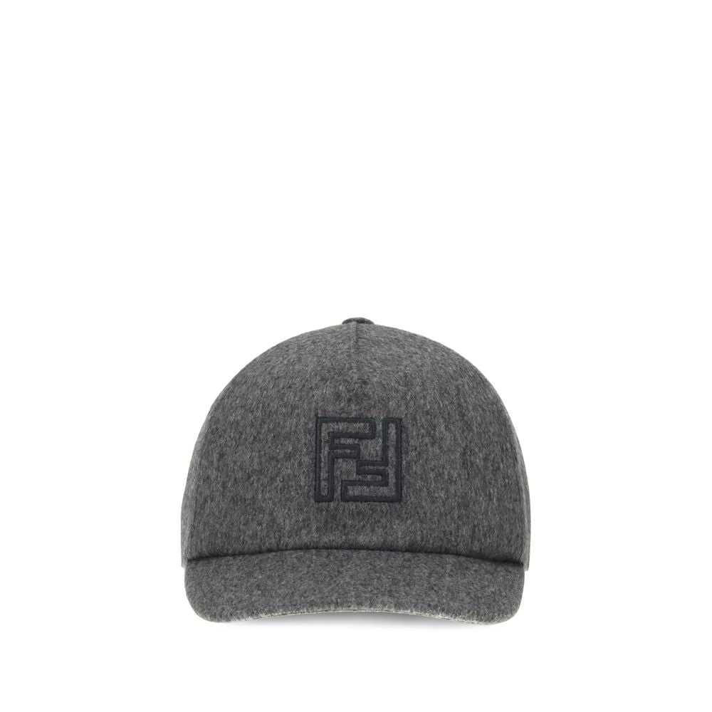 Fendi Gray Wool Cap (Baseball Hat)