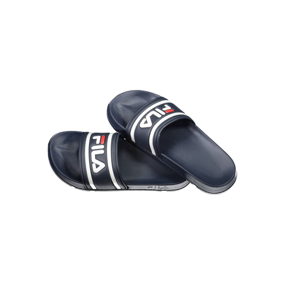 Fila Blue Polyethylene Men Sandal with logo for sporty style, perfect for casual outings and poolside lounging.