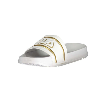 Fila White Polyethylene Sandal with gold logo and contrasting details, ideal for comfort and style, Morro Bay design.