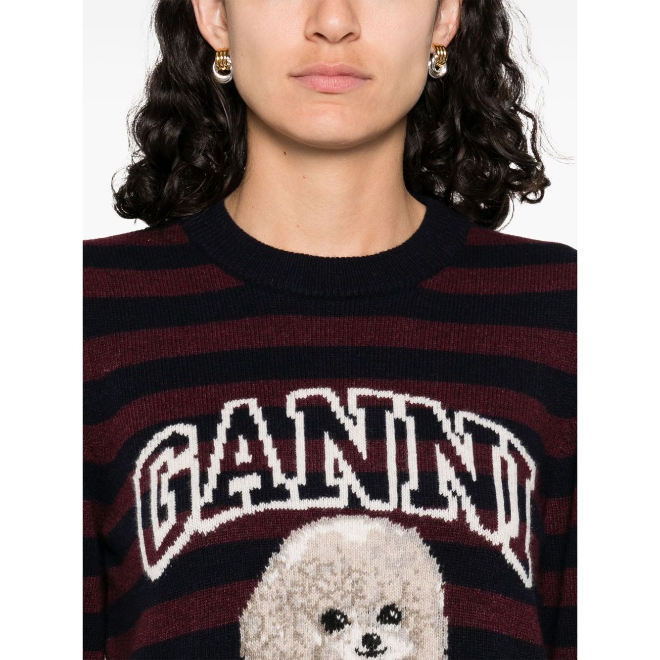 GANNI Sweaters Bordeaux