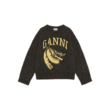 GANNI Sweaters Grey Topwear