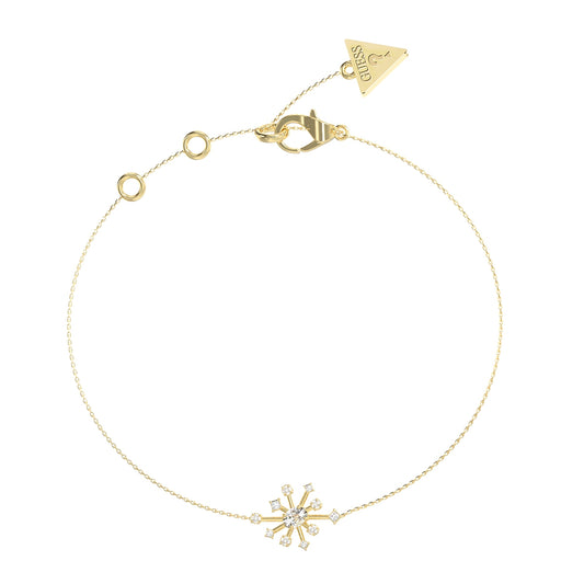 GUESS JEWELS JEWELRY Mod. JUBB05564JWYGS gold bracelet with star design and logo tag