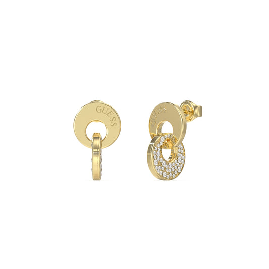 GUESS JEWELS JEWELRY Mod. JUBE05221JWYGT-U gold earrings with crystal accents