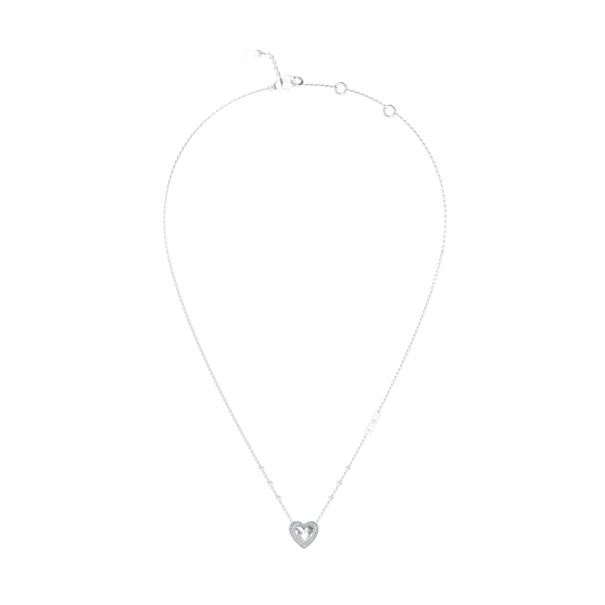 GUESS JEWELS JEWELRY Mod. JUBN05018JWRHT-U silver heart pendant necklace