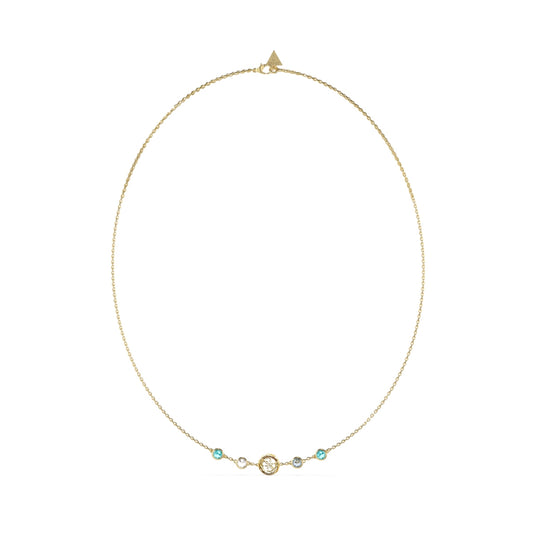 GUESS JEWELS JEWELRY Mod. JUBN05097JWYGAQT-U gold necklace with delicate pendant design.