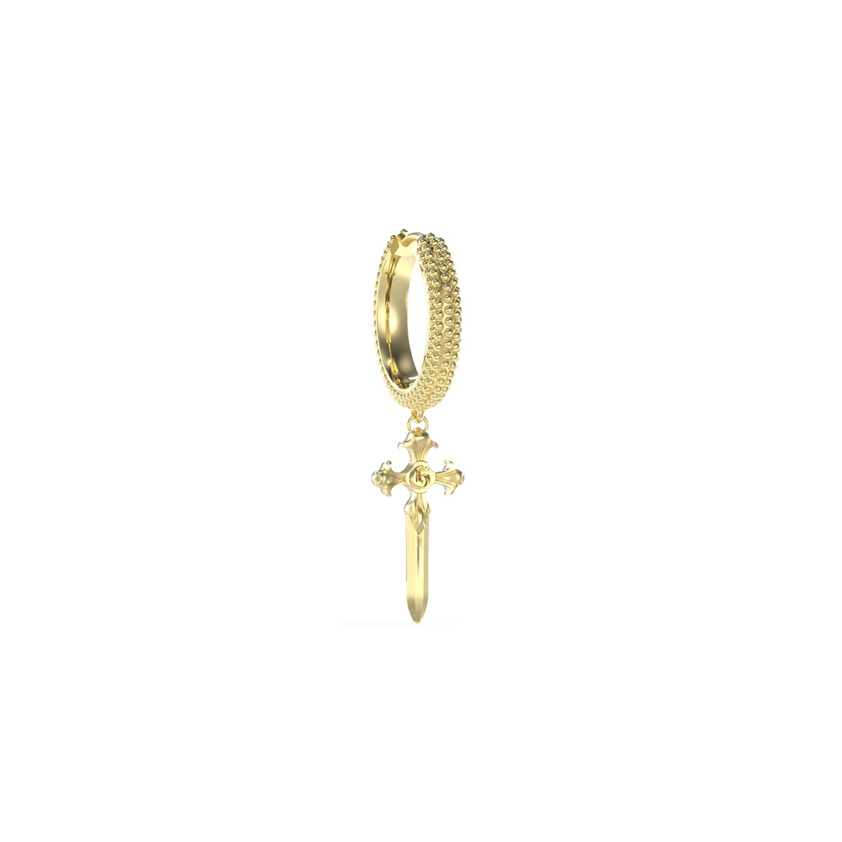 GUESS JEWELS JEWELRY Mod. JUME04025JWYGT-U gold earring with cross pendant