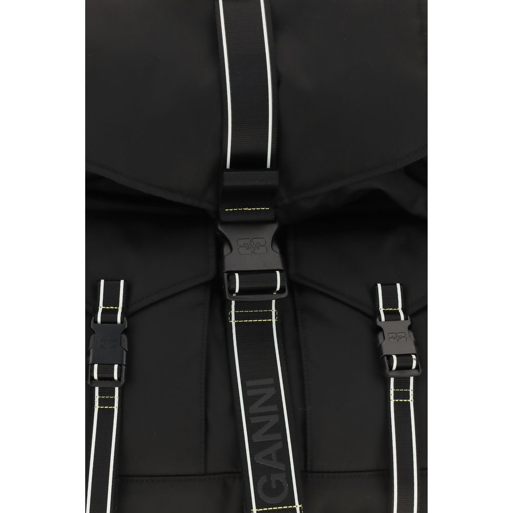 Ganni Black Recycled Polyamide Backpack